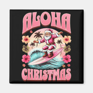 Aloha Weihnachten Santa Claus Surfen Hawaiian Mele Magnet