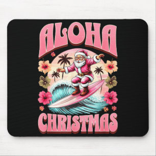 Aloha Weihnachten Santa Claus Surfen Hawaiian Mele Mousepad