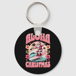 Aloha Weihnachten Santa Claus Surfen Hawaiian Mele Schlüsselanhänger
