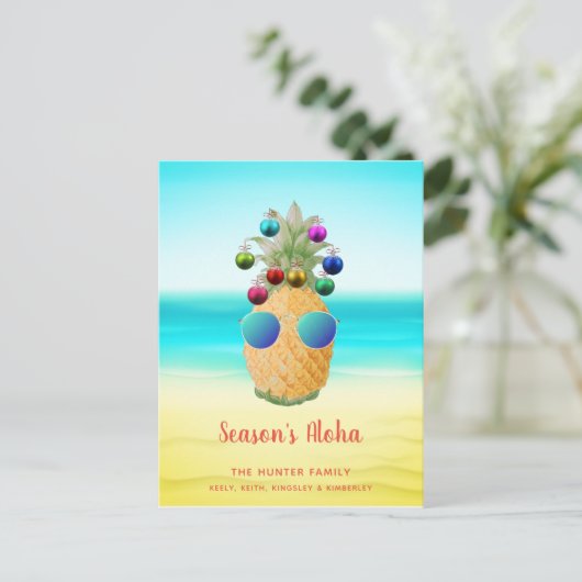 Aloha Weihnachtsananas der Saison | Postkarte (Stehend Vorderseite)