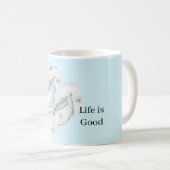 Aloha Weiße Blumen Flip Flops Kaffeetasse (VorderseiteRechts)