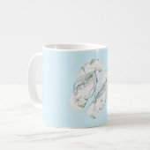 Aloha Weiße Blumen Flip Flops Kaffeetasse (Vorderseite Links)