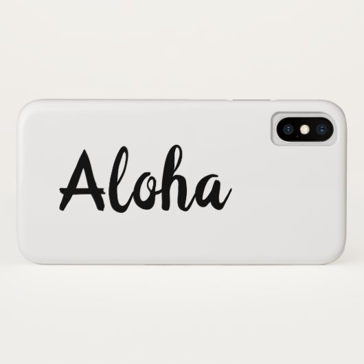 Aloha White iPhone Case (Rückseite (Horizontal))