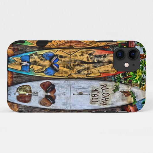 Aloha Y'ALL Surfbrett Case-Mate iPhone Hülle (Rückseite (Horizontal))