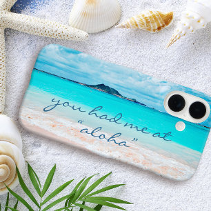 Aloha Zitat Hawaii Türkiser Ozean Sandstrand iPhone 16 Hülle