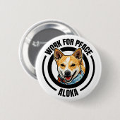 Aloka Dog Walk For Peac Button (Vorne & Hinten)