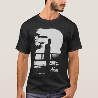 ALONE Ästhetische Vintage Vibe Retro Chill Nostalg T-Shirt