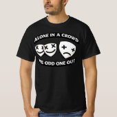 Alone In A Crowd Odd One Out Urban Graphic T-Shirt (Vorderseite)
