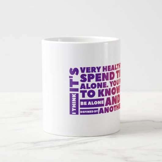 Alone - Jumbo-Tasse (Vorderseite)