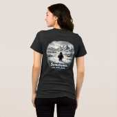 Alone Penguin on Icy Horizon Tri-Blend Shirt (Rückseite voll)