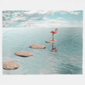 Alone – Stille Balance Fleecedecke (Vorderseite (Horizontal))