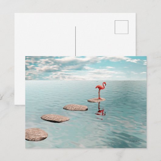 Alone – Stille Balance Postkarte (Vorne/Hinten)