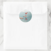 Alone – Stille Balance Runder Aufkleber (Tasche)