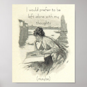 Alone With My Thoughts Poster