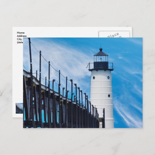 Along Manistee Postkarte (Vorne/Hinten)