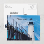 Along Manistee Vielen Dank Postcard Postkarte (Vorne/Hinten)