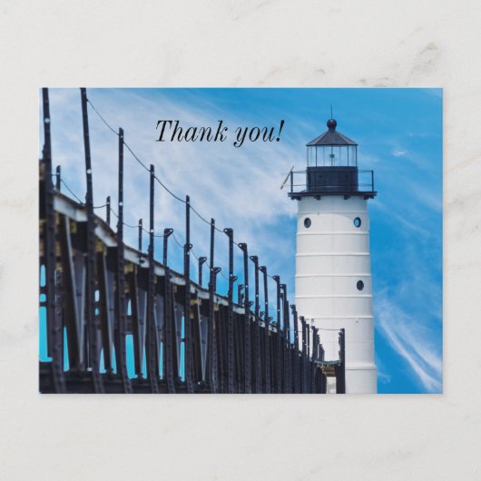 Along Manistee Vielen Dank Postcard Postkarte (Vorderseite)