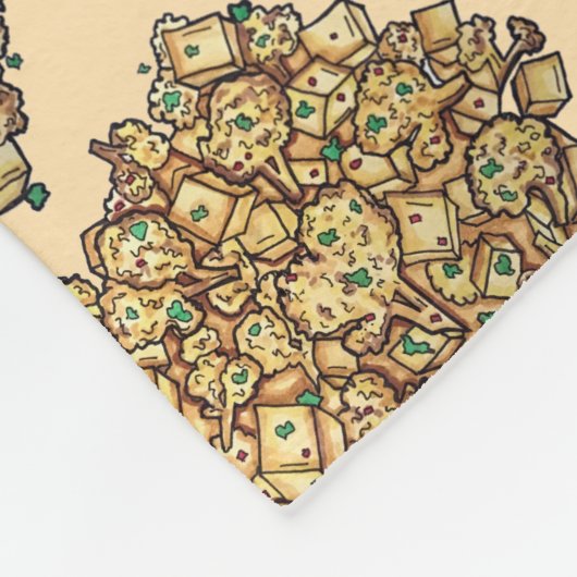 Aloo Gobi Kartoffeln Kauliblume Indische Küche Fleecedecke (Ecke)