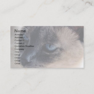 Aloof Siamese Cat Business Card Visitenkarte