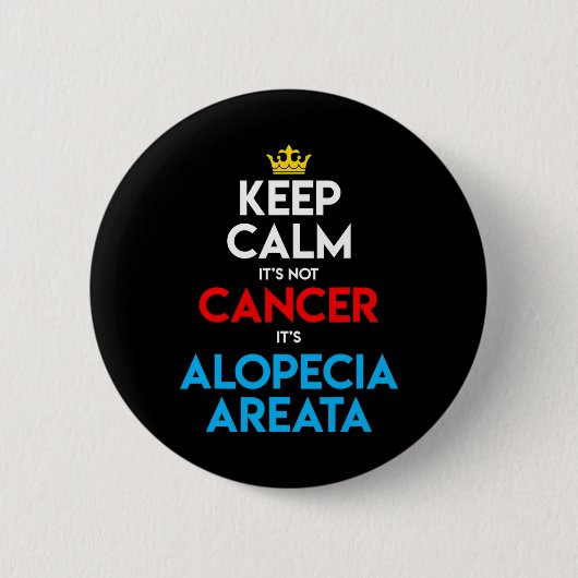 Alopecia Areata Awareness Haair Loss Kopf Behalt Button (Vorderseite)