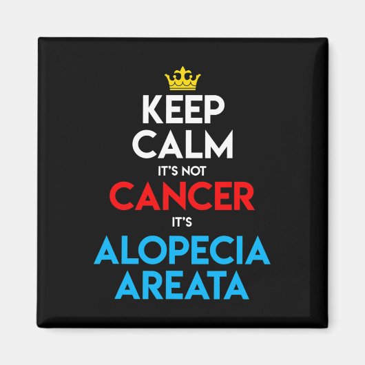 Alopecia Areata Awareness Haair Loss Kopf Behalt Magnet (Vorne)