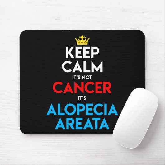 Alopecia Areata Awareness Haair Loss Kopf Behalt Mousepad (Mit Mouse)