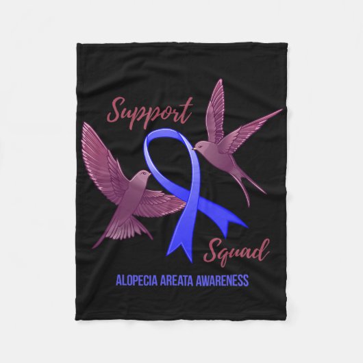 Alopecia Areata Awareness Support Squad Krieger 1 Fleecedecke (Vorderseite)