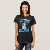 Alopecia Areata Awareness Unicorn Blue Ribbon T-Shirt (Vorne ganz)