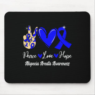 Alopecia Areata Bewusstsein Frieden Liebe Hoffnung Mousepad