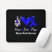 Alopecia Areata Bewusstsein Frieden Liebe Hoffnung Mousepad (Mit Mouse)