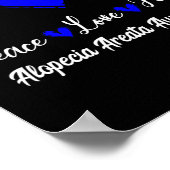 Alopecia Areata Bewusstsein Frieden Liebe Hoffnung Poster (Ecke)