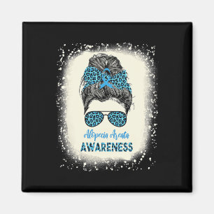 Alopecia Areata Bewusstsein Messy bun Haarausfall Magnet