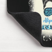 Alopecia Areata Bewusstsein Messy bun Haarausfall Mousepad (Ecke)
