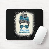 Alopecia Areata Bewusstsein Messy bun Haarausfall Mousepad (Mit Mouse)