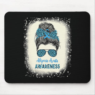 Alopecia Areata Bewusstsein Messy bun Haarausfall Mousepad