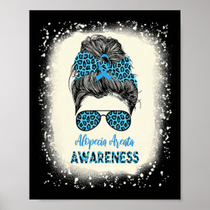 Alopecia Areata Bewusstsein Messy bun Haarausfall Poster