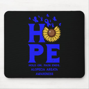 Alopecia Areata Blaue Hoffnung Vintage Sonnenblume Mousepad
