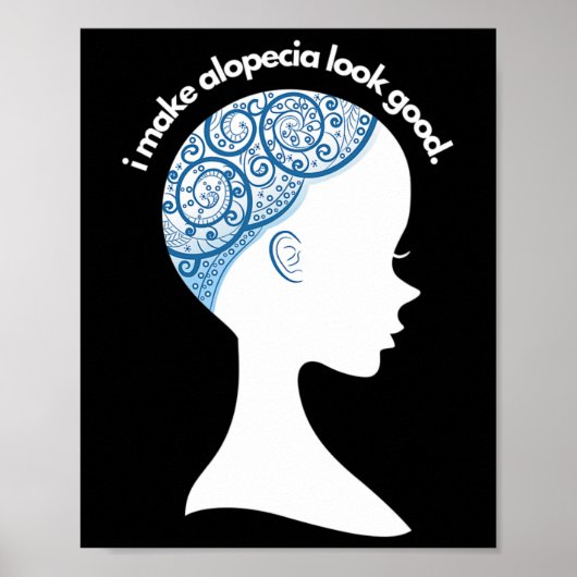 Alopecia Areata Geschenk - Haarausfall Aufmerksamk Poster (Vorne)