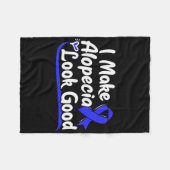 Alopecia Areata-Geschenk - Haarausfall-Bewusstsein Fleecedecke (Vorderseite (Horizontal))