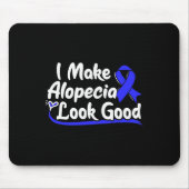 Alopecia Areata Geschenk - Haarausfall Bewusstsein Mousepad (Vorne)