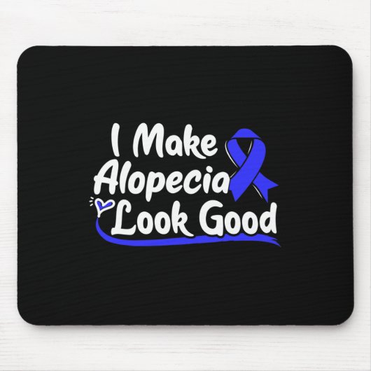Alopecia Areata Geschenk - Haarausfall Bewusstsein Mousepad (Vorne)