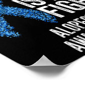 Alopecia Areata Sein Kampf ist mein Kampf Alopezie Poster (Ecke)