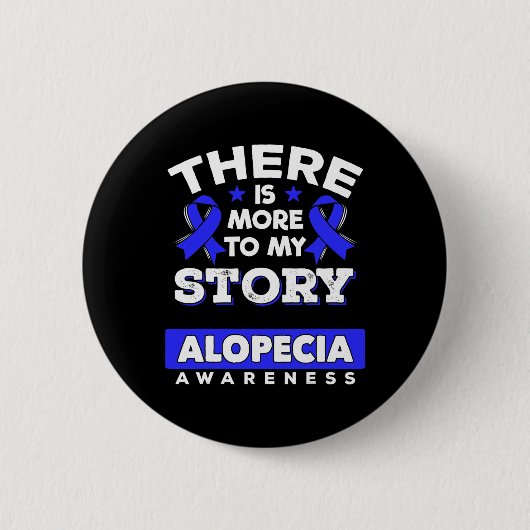 Alopecia Areata Survivor Blauer Bekanntheitsgrad Button (Vorderseite)