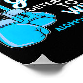 Alopecia Awareness Blue Butterfly Poster (Ecke)