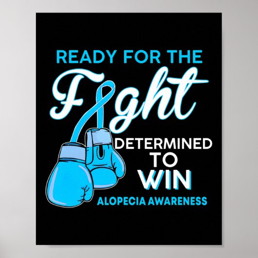 Alopecia Awareness Blue Butterfly Poster (Vorne)