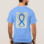 Alopecia Awareness Blue Ribbon Engel Custom T-Shir T-Shirt (Rückseite)