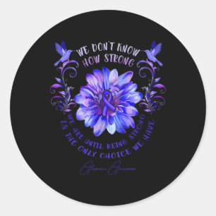 ALOPECIA AWARENESS Blume Wir wissen nicht wie star Runder Aufkleber