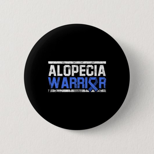 Alopecia Awareness Haair Loss Krieger Tool Flag Su Button (Vorderseite)