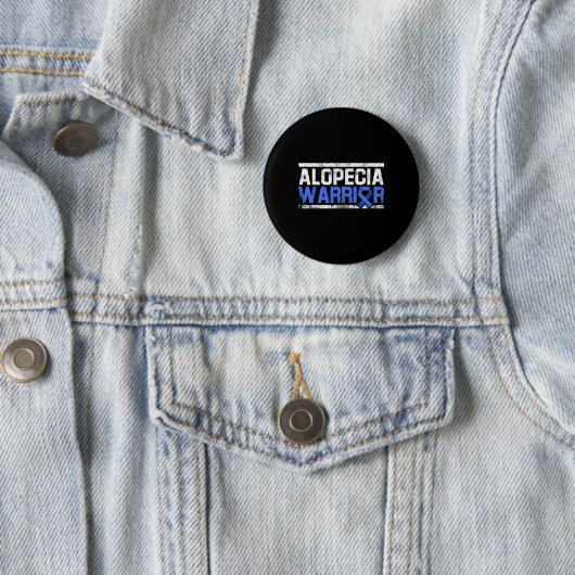 Alopecia Awareness Haair Loss Krieger Tool Flag Su Button (Beispiel)