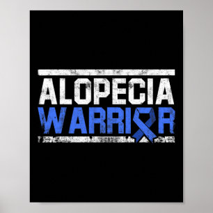 Alopecia Awareness Haair Loss Krieger Tool Flag Su Poster